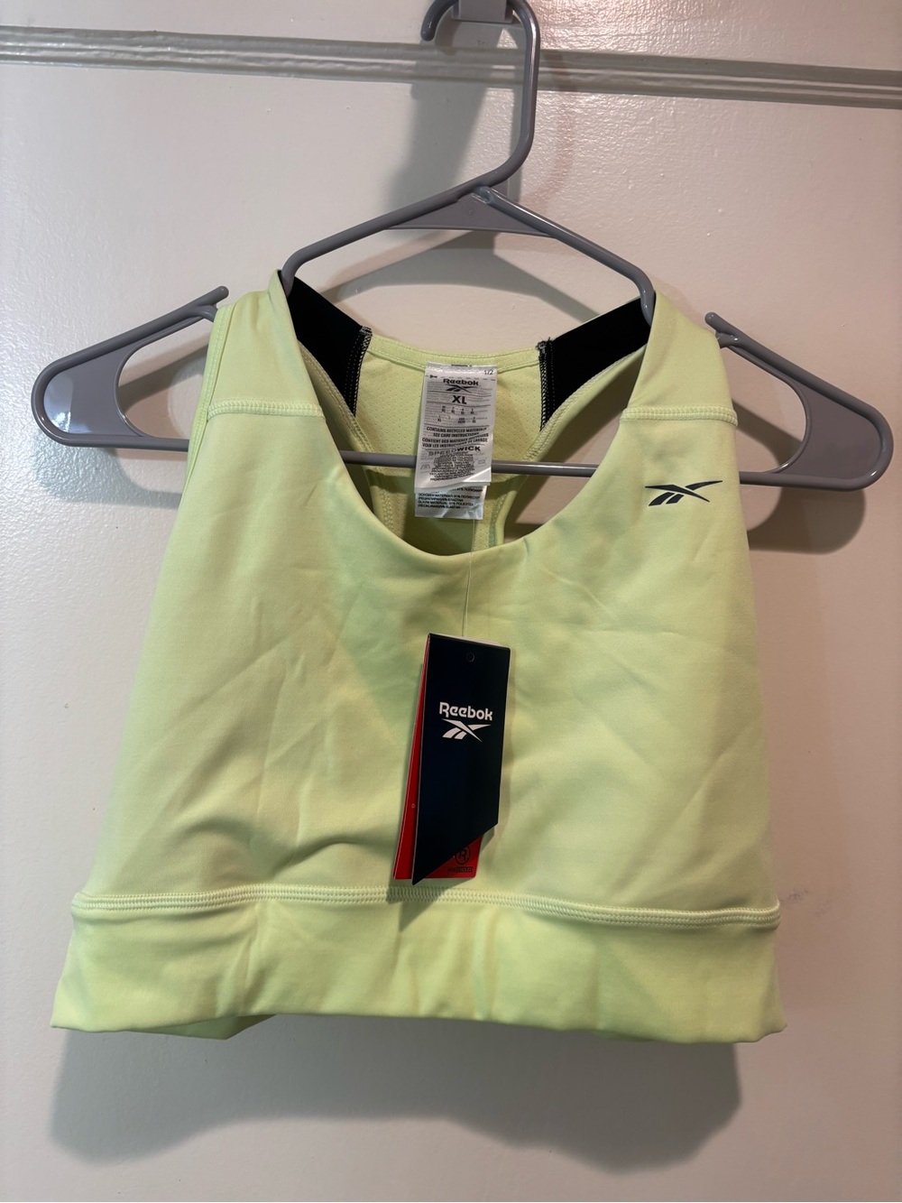 Reebok Neon Yellow-Green High-Impact Sports Bra